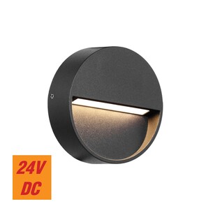 MUSAN RD.24-BK - Round Step Wall Light - BlackMUSAN RD.24-BK