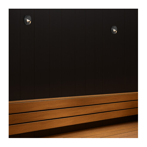 MUSAN RD.24-BK - Round Step Wall Light - BlackMUSAN RD.24-BK
