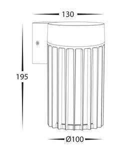 TENAC Black Wall Light - HV3693T-BLKHV3693T-BLK 2