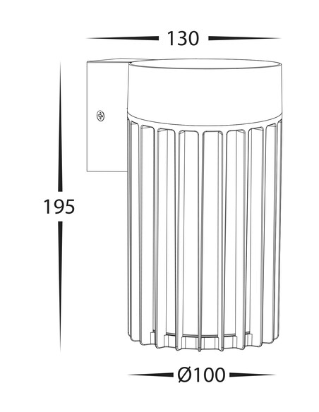 TENAC Black Wall Light - HV3693T-BLKHV3693T-BLK