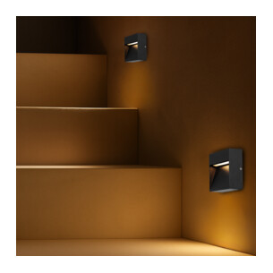 MUSAN SQ.24-BK - Square Step Wall Light - BlackMUSAN SQ.24-BK 2