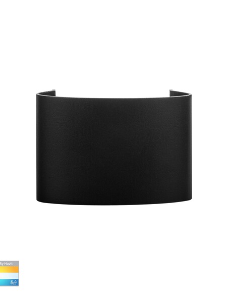 MARO Up & Down Round Wall Light Black - HV3695T-BLK-12V
