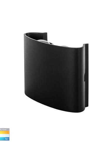 MARO Up & Down Round Wall Light Black - HV3695T-BLK-12V