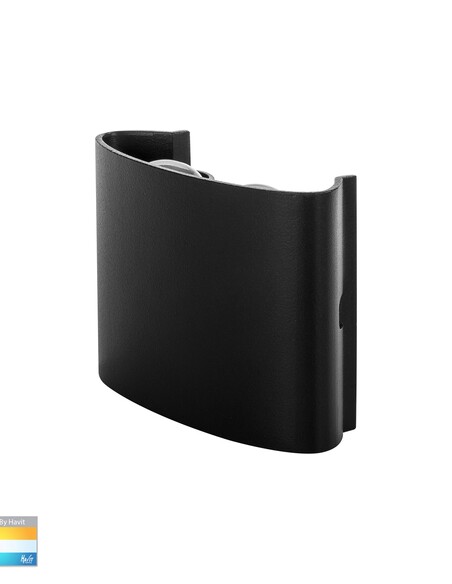 MARO Up & Down Round Wall Light Black - HV3695T-BLK-12V