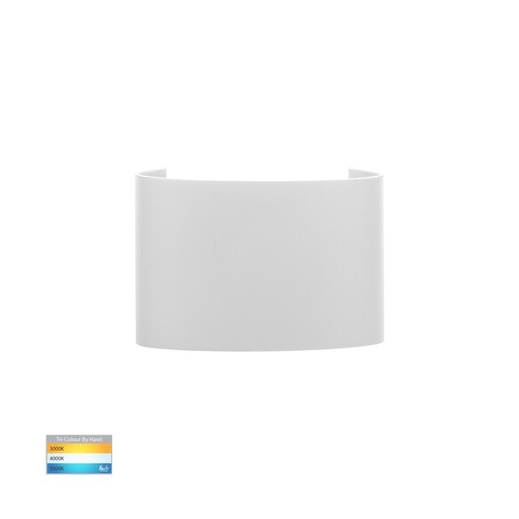 HV3695T-WHT-12V - HV3695T-White-240V | HV3695T-White-12V - Maro White Up & Down TRI Colour LED Wall Light