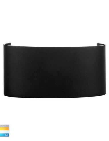 MARO Up & Down Round Wall Light Black - HV3696T-BLK-12V