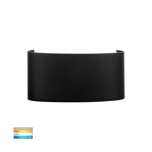 HV3696T-BLK-12V - HV3696T-Black-240V | HV3696T-Black-12V - Maro Black Up & Down TRI Colour LED Wall Light