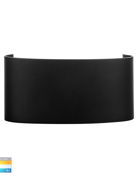 MARO Up & Down Round Wall Light Black - HV3696T-BLK-12V