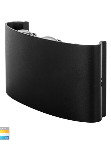 MARO Up & Down Round Wall Light Black - HV3696T-BLK-12V