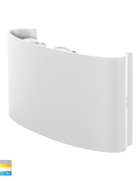 MARO Up & Down Round Wall Light White - HV3696T-WHT-12V