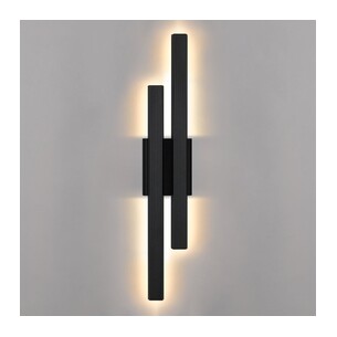 OSTEL EX2-BK - OSTEL 2 LIGHT EXTERIOR WALL LIGHT - BLACKOSTEL EX2-BK
