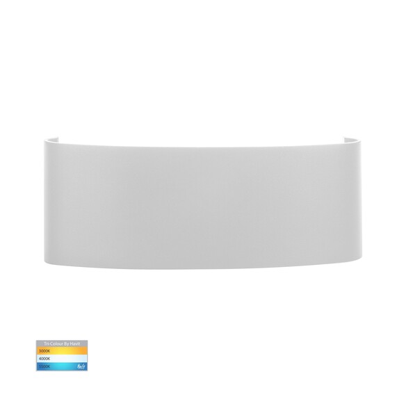 HV3697T-WHT-12V - HV3697T-White-240V | HV3697T-White-12V - Maro White Up & Down TRI Colour LED Wall Light