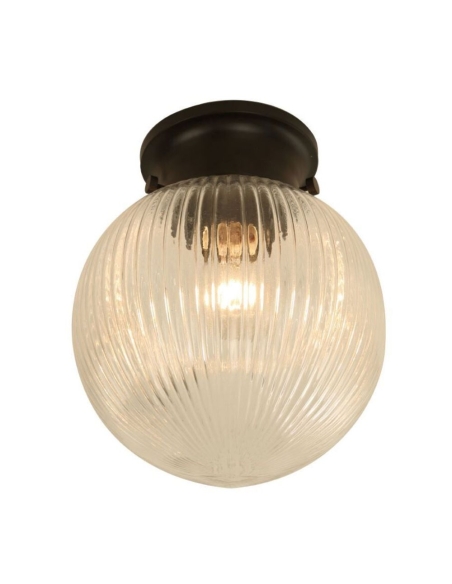 DIYBAT09 - D.I.Y. Batten Fix Ceiling Lights - Large Spherical Ribbed Shape Fixtures