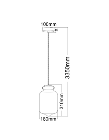 MASON4 - MASON Modern Retro Tipped Glass Pendant MASON4