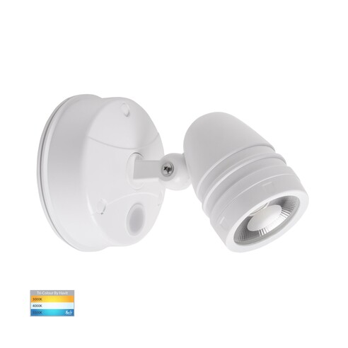 Focus Polycarbonate White Single Adjustable Spot Light With Sensor