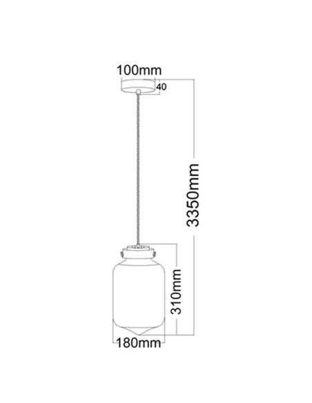 MASON6 - MASON Modern Retro Tipped Glass Pendant MASON6