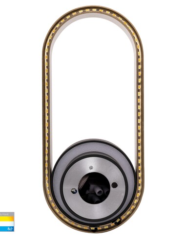 OVALE Black + Brass Indoor Wall Light - HV8080T-BLKBR