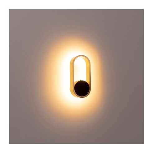 HV8080T-BLKBR - Ovale Black + Brass Wall LightHV8080T-BLKBR
