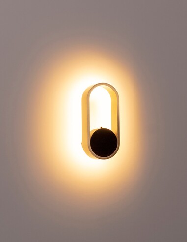 OVALE Black + Brass Indoor Wall Light - HV8080T-BLKBR