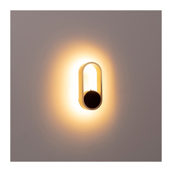 HV8080T-BLKBR - Ovale Black + Brass Wall LightHV8080T-BLKBR