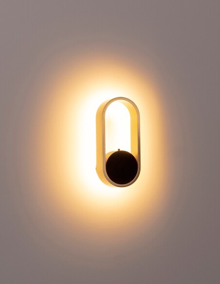 OVALE Black + Brass Indoor Wall Light - HV8080T-BLKBR