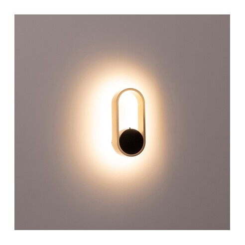 HV8080T-BLKBR - Ovale Black + Brass Wall LightHV8080T-BLKBR
