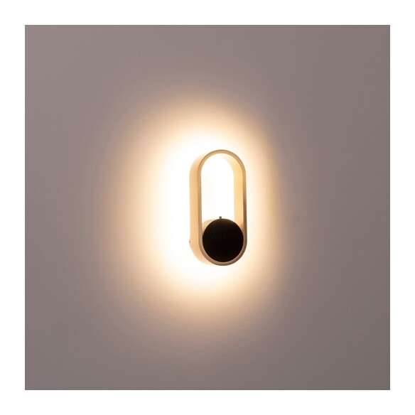 HV8080T-BLKBR - Ovale Black + Brass Wall LightHV8080T-BLKBR