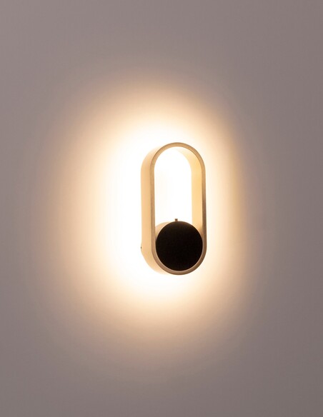 OVALE Black + Brass Indoor Wall Light - HV8080T-BLKBR