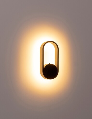 OVALE Black Indoor Wall Light - HV8080T-BLKHV8080T-BLK