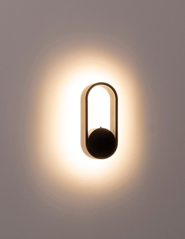 OVALE Black Indoor Wall Light - HV8080T-BLKHV8080T-BLK
