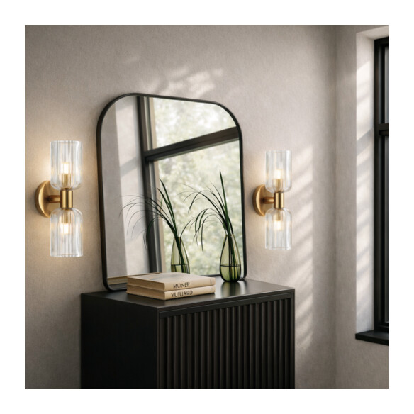 RIVEN WB2-CHOM - RIVEN 2 LIGHT WALL BRACKET - RIVEN WB2-CHOM