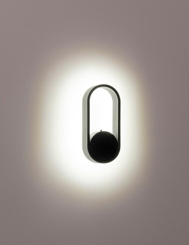OVALE Black Indoor Wall Light - HV8080T-BLKHV8080T-BLK