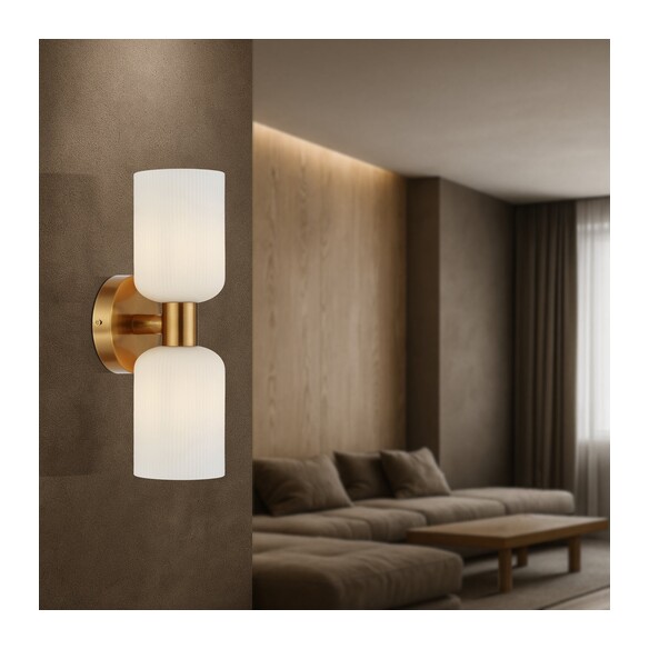 RIVEN WB2-CHOM - RIVEN 2 LIGHT WALL BRACKET - RIVEN WB2-CHOM