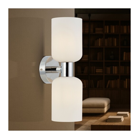 RIVEN WB2-CHOM - RIVEN 2 LIGHT WALL BRACKET - RIVEN WB2-CHOM