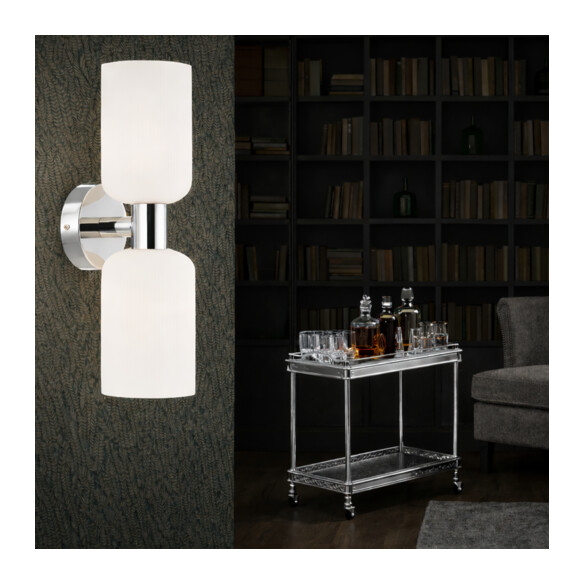 RIVEN WB2-CHOM - RIVEN 2 LIGHT WALL BRACKET - RIVEN WB2-CHOM
