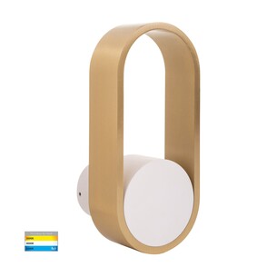 HV8080T-WHTBR - Ovale White + Brass Wall LightHV8080T-WHTBR