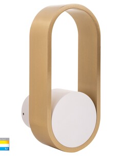 OVALE White + Brass Indoor Wall Light - HV8080T-WHTBRHV8080T-WHTBR