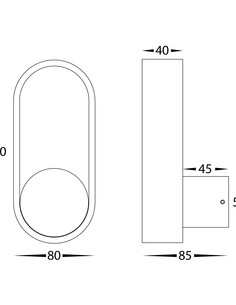 OVALE White + Brass Indoor Wall Light - HV8080T-WHTBRHV8080T-WHTBR 2
