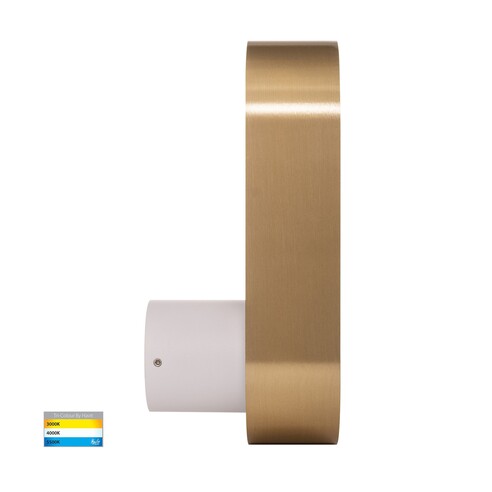 HV8080T-WHTBR - Ovale White + Brass Wall LightHV8080T-WHTBR