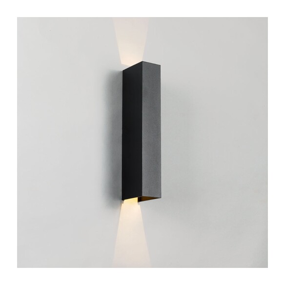 RYLAND EX2-BK - RYLAND EXTERIOR WALL LIGHT - BLACKRYLAND EX2-BK