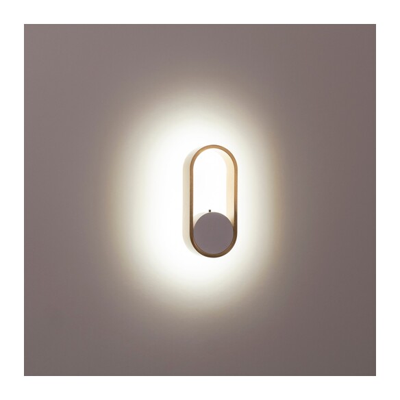 HV8080T-WHTBR - Ovale White + Brass Wall LightHV8080T-WHTBR