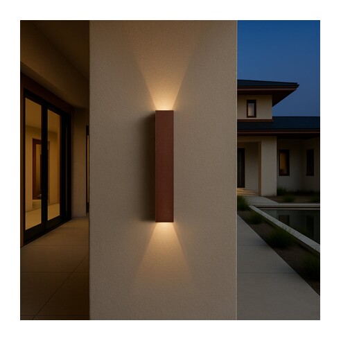 RYLAND EX2-BK - RYLAND EXTERIOR WALL LIGHT - BLACKRYLAND EX2-BK