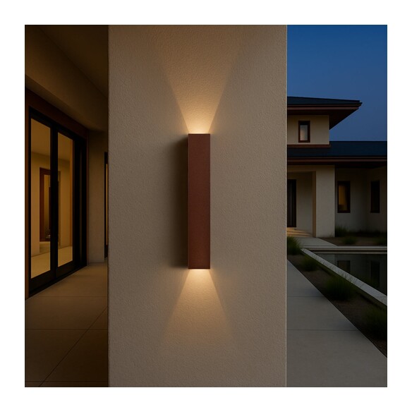 RYLAND EX2-BK - RYLAND EXTERIOR WALL LIGHT - BLACKRYLAND EX2-BK