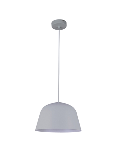 PENDANT ES 40W HAL Matte GREY Angled Dome OD250mm x H155mm 3m cable WTY 1YR