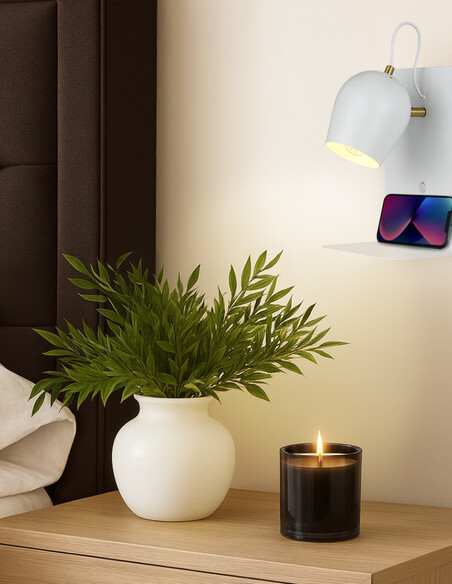 Shyn Wall Light White 25W E27 - SHYN WB-WHSHYN WB-WH