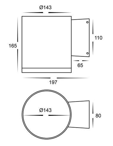 15w White Fixed Down Wall Light 3000k, 4000k, HCP-213150