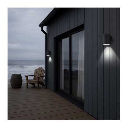 STINA EXWB1-BK - STINA 1 LIGHT WALL LIGHT - BLACKSTINA EXWB1-BK