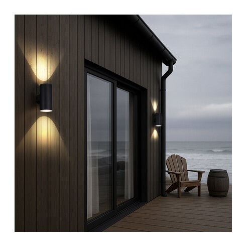 STINA EXWB2-BK - STINA 2 LIGHT WALL LIGHT - BLACKSTINA EXWB2-BK