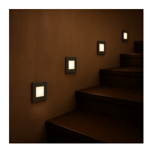 STOW SQ-WH.3C - STOW SQUARE STAIR LIGHT 3CCT - WHITESTOW SQ-WH.3C 2