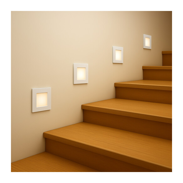 STOW SQ-WH.3C - STOW SQUARE STAIR LIGHT 3CCT - STOW SQ-WH.3C